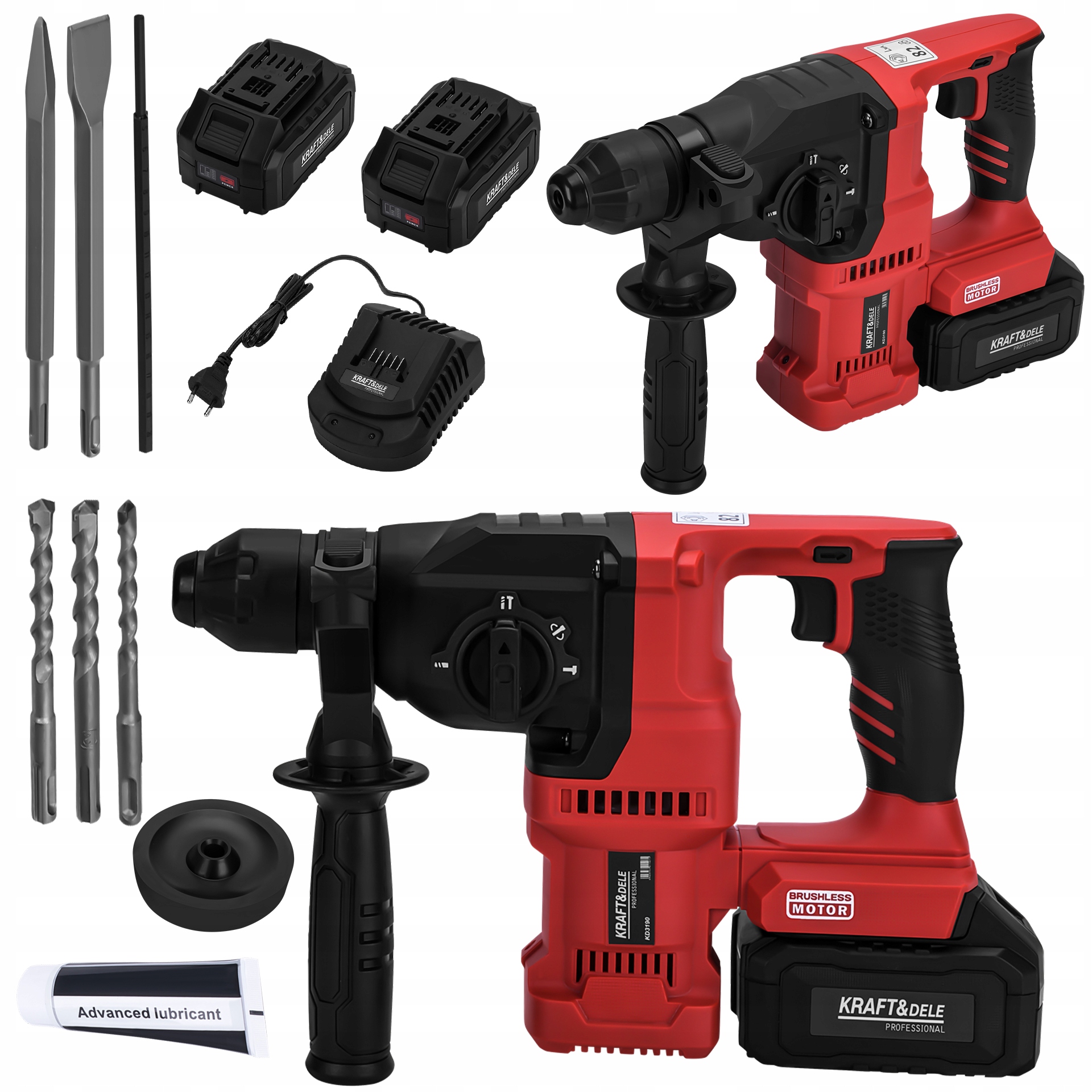 Młot Udarowy SDS Plus 3,5J Akumulatorowy 21V 2 x 4Ah Kraft&Dele