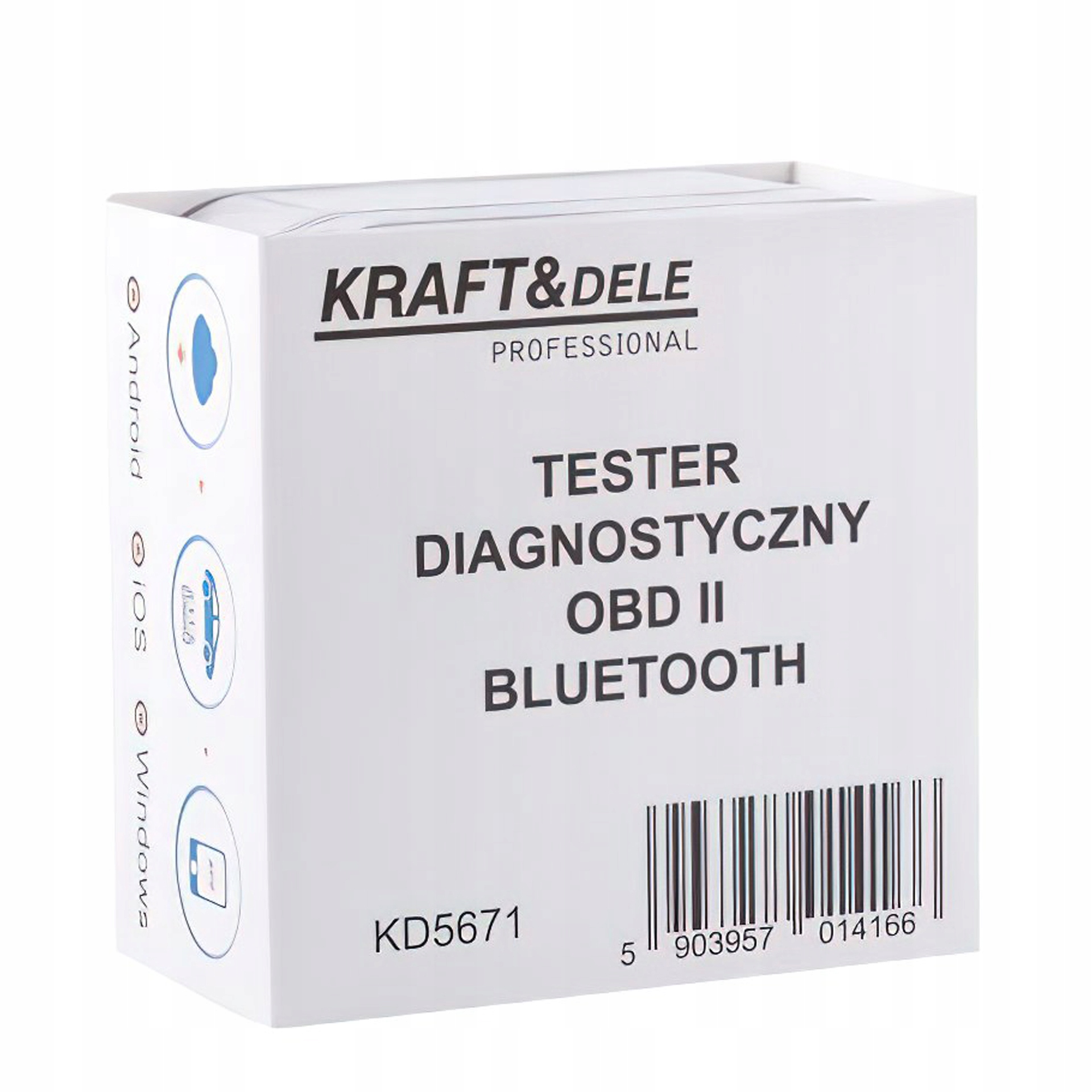 Skaner Diagnostyczny Czytnik Błędów OBD II BLUETOOTH Kraft&Dele