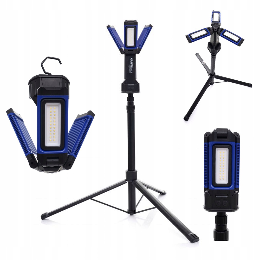 Lampa Budowlana Halogen na Stojaku zmienna 4500 Lm Kraft&Dele 4000 Amh USB