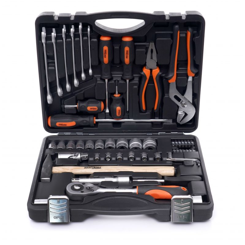 ZESTAW KLUCZY I NARZĘDZI WALIZKA 56 ELEMENTÓW