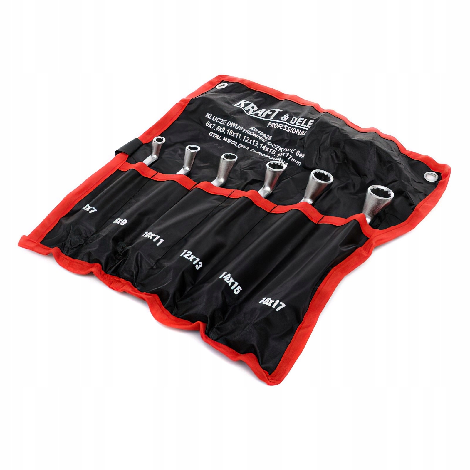 Zestaw Etui Klucze 2 Stronne Oczkowe 6 Elementów 6-17 mm Kraft&Dele