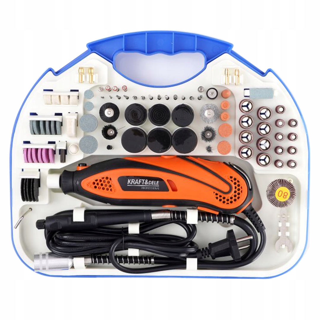 Mini Szlifierka Frezarka Wielofunkcyjna Kraft&Dele 230V 270W 210 Elementów
