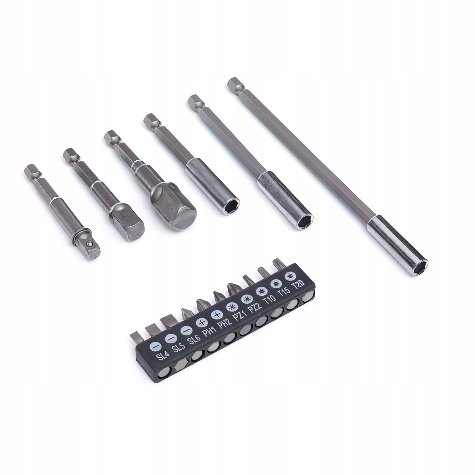 Zestaw Uchwytów Adapterów Bitów Przedłużki 16 Elementów Kraft&Dele