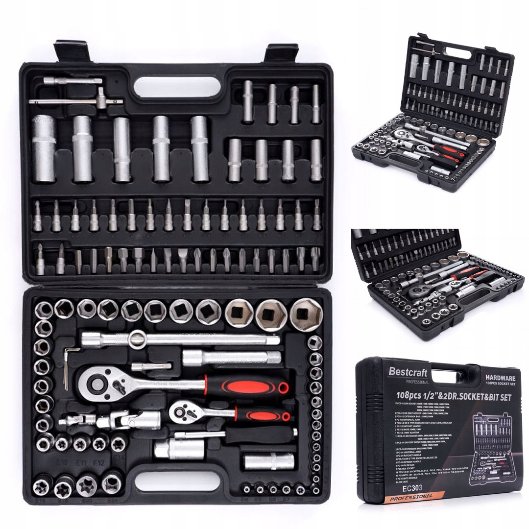 Zestaw Kluczy Nasadowych 108 Elementów Kraft&Dele