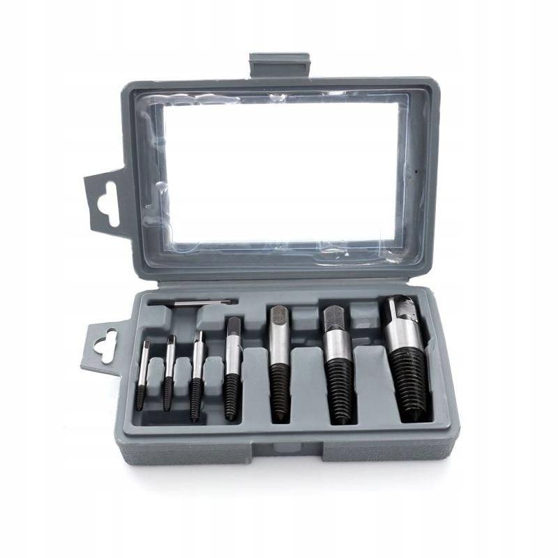 Wykrętaki Zestaw do Zerwanych Uszkodzonych Śrub 8 Elementów Kraft&Dele