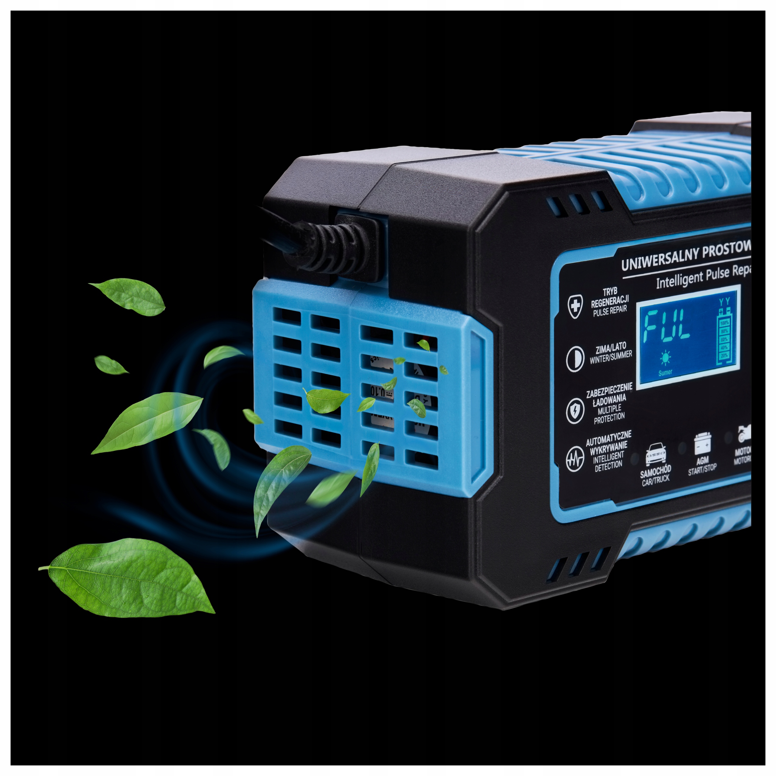 PROSTOWNIK AKUMULATOROWY AUTOMATYCZNY FUNKCJA NAPRAWY 12V ŁADOWARKA 6A