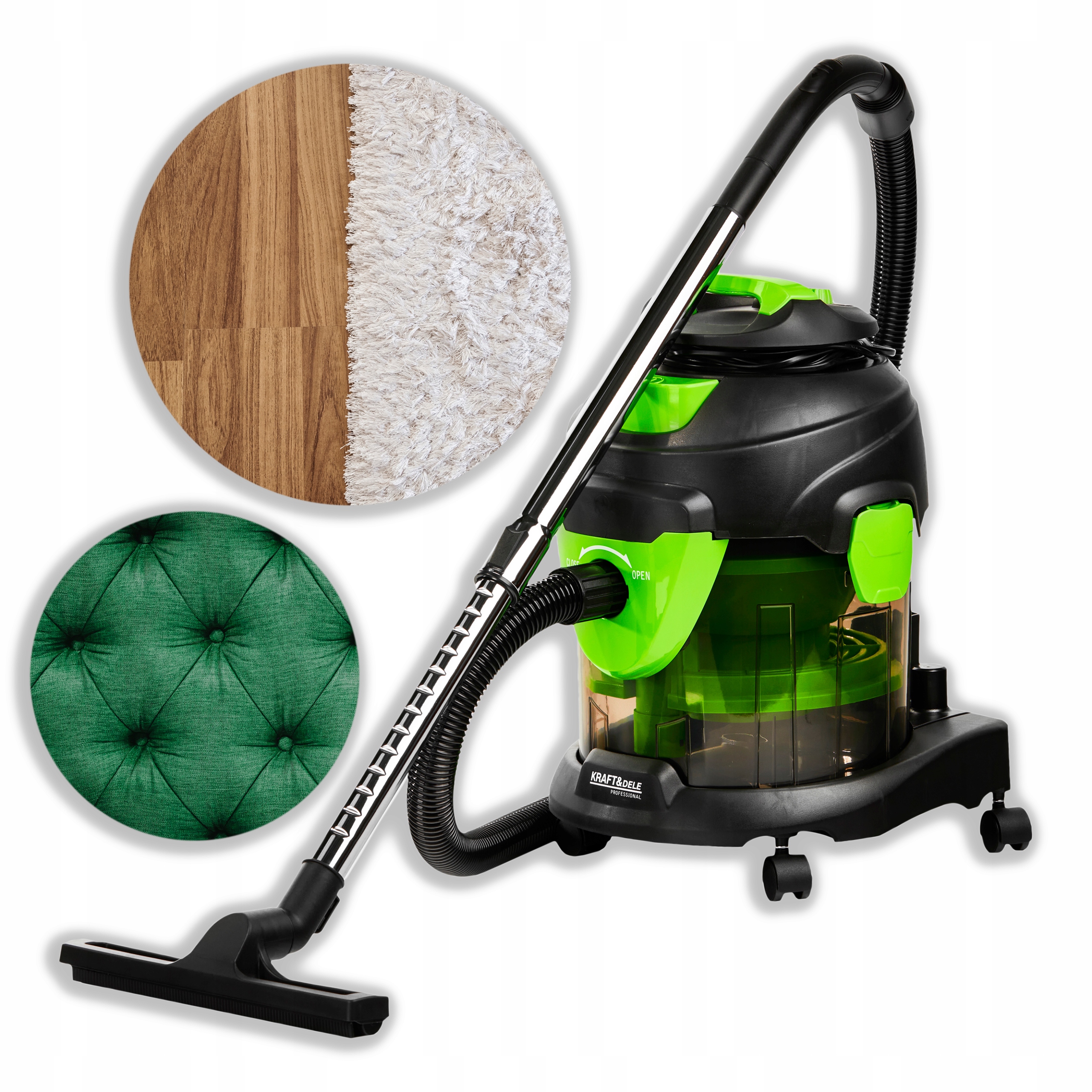 Odkurzacz Przemysłowy Elektryczny Sucho Mokro z Filtrem Wody 15 L 2200 W