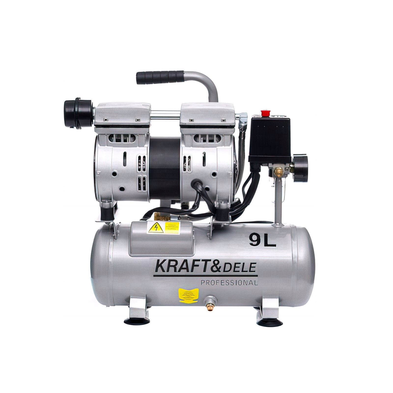 Kompresor bezolejowy 9L 550W 8 bar 155 l/min 1380 RPM 230V Kraft&Dele