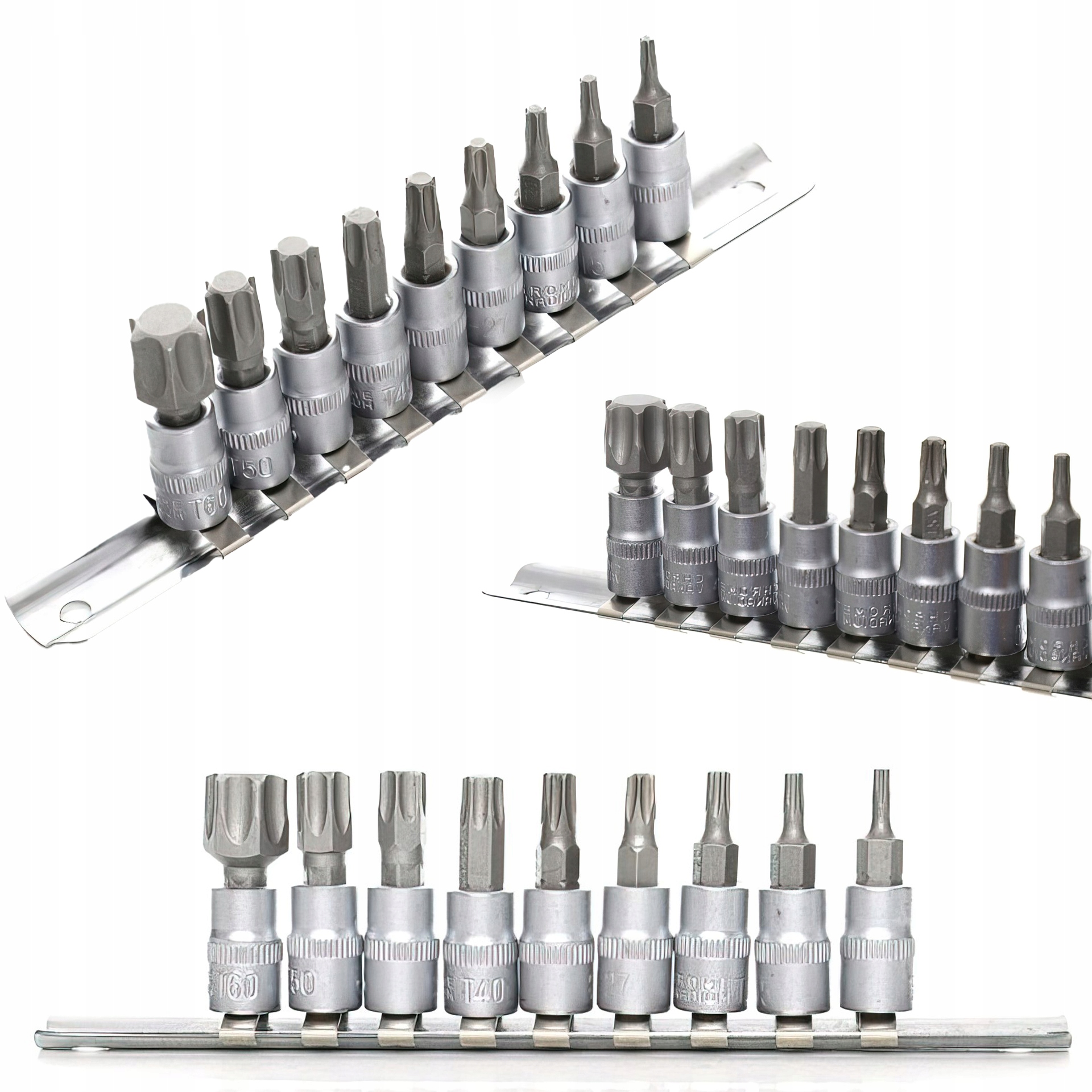 Zestaw Nasadek 1/4" 25 mm TORX Bitonasadki Bit 9 Elementów Sztuk Kraft&Dele