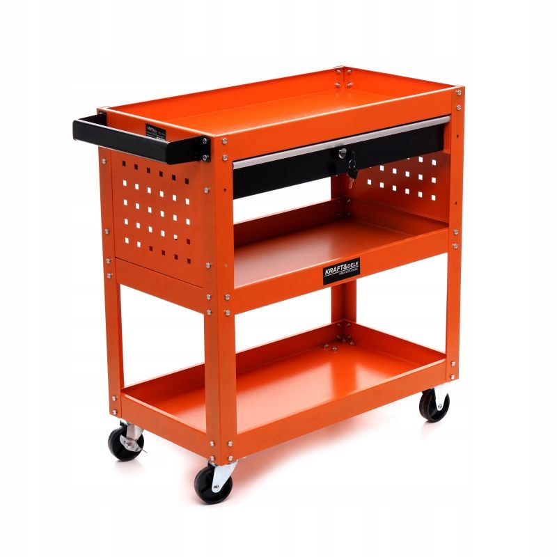 Wózek Warsztatowy Szafka Serwisowy na Narzędzia Mocny 3 Półki KRAFT&DELE