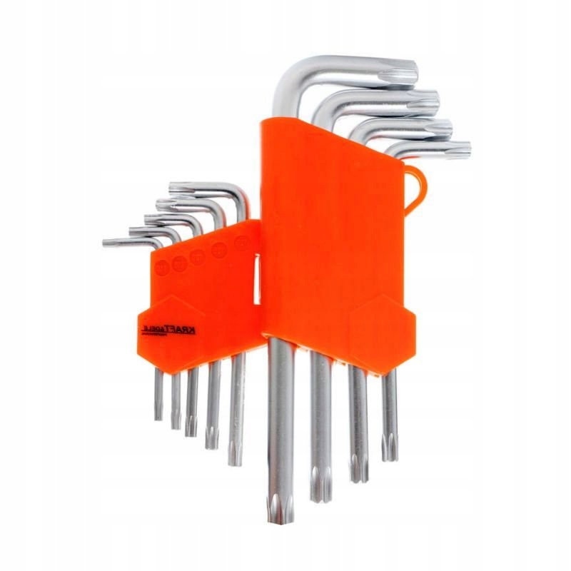 KLUCZE TORX IMBUSOWE 9 ELEMENTÓW IMBUSY ZESTAW KLUCZY T10-T50 KD10295