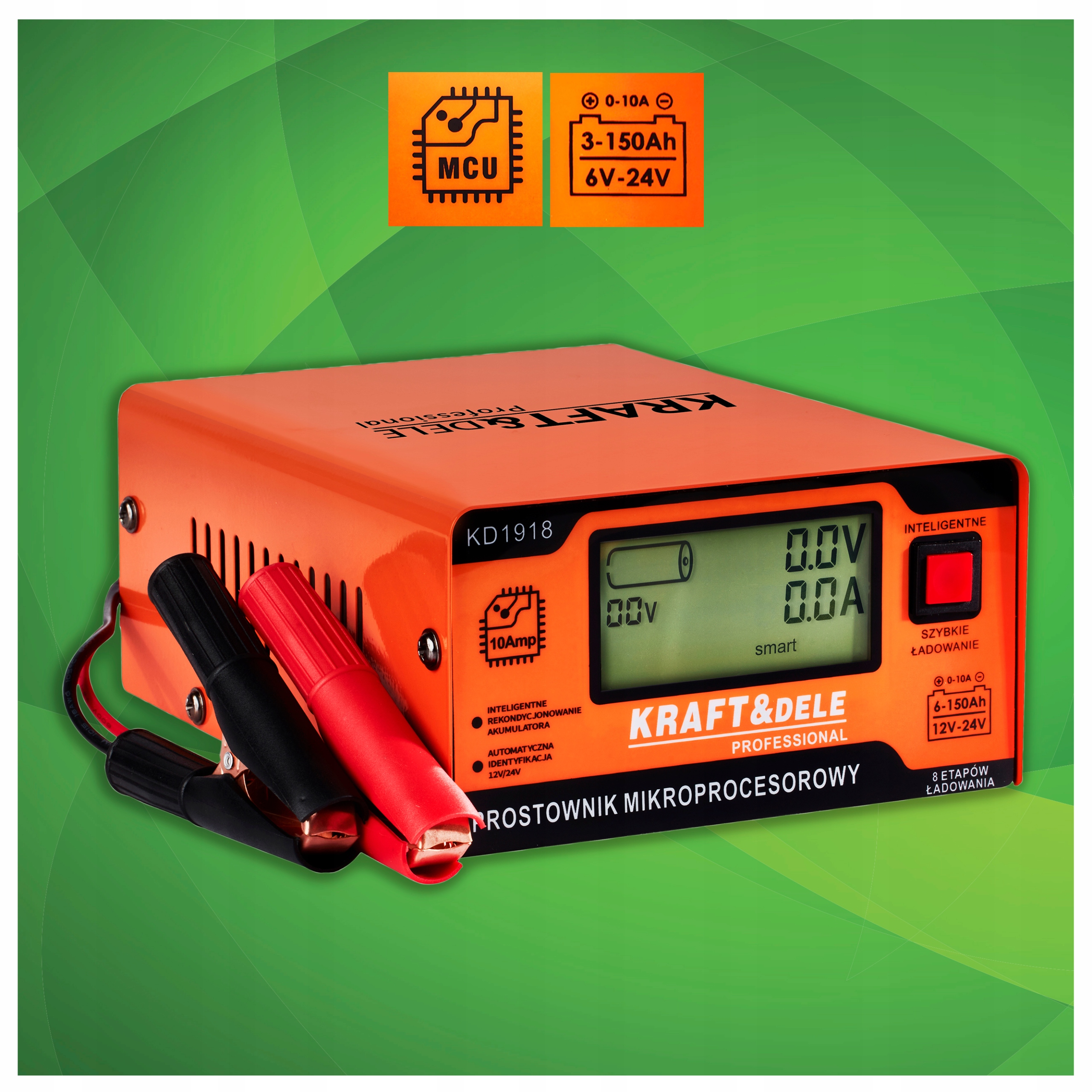 PROSTOWNIK MIKROPROCESOROWY AKUMULATOROWY ŁADOWARKA 10AMP 12/24V