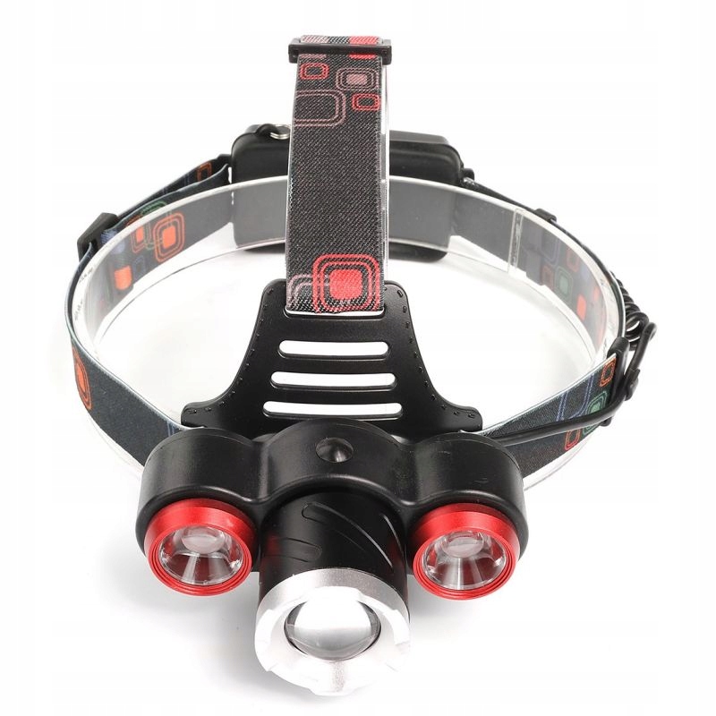 Latarka Czołowa Zoom 2000X Led T6 Cree 4 Tryby Czołówka Bateria Kraft&Dele