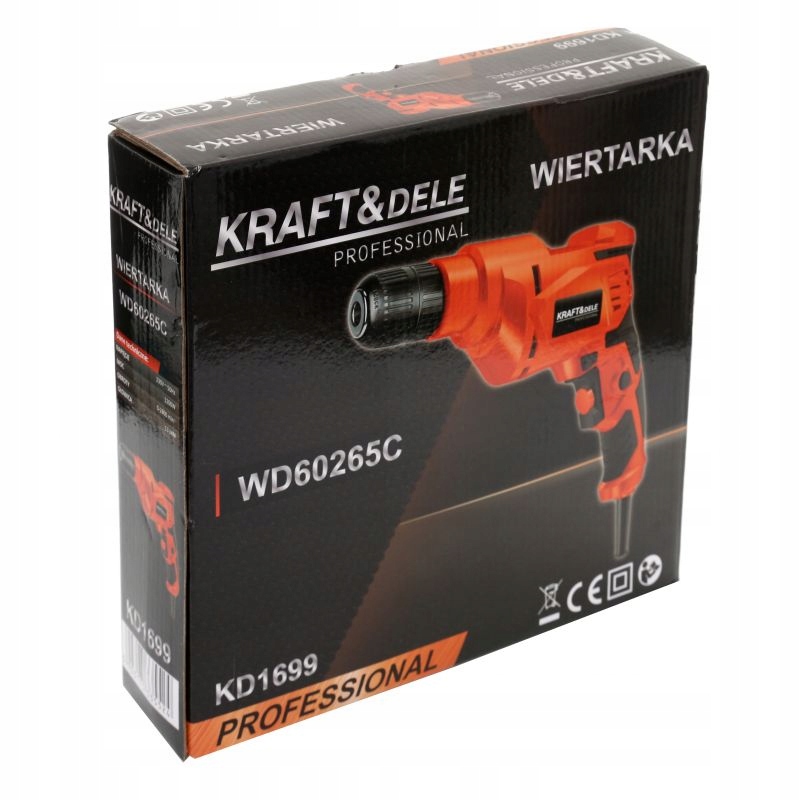 WIERTARKA ELEKTRYCZNA 230V 1200W 13mm KRAFT DELE KD1699