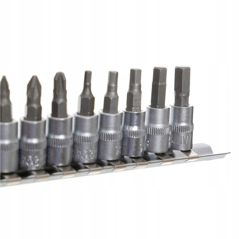 ZESTAW 11 BITÓW NA NASADKACH 1/4