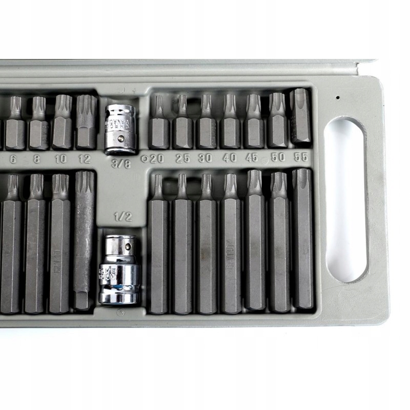 BITY ZESTAW BITÓW HEX TORX SPLINE IMBUS 40EL. CR-V KLUCZE WALIZKA KD10219