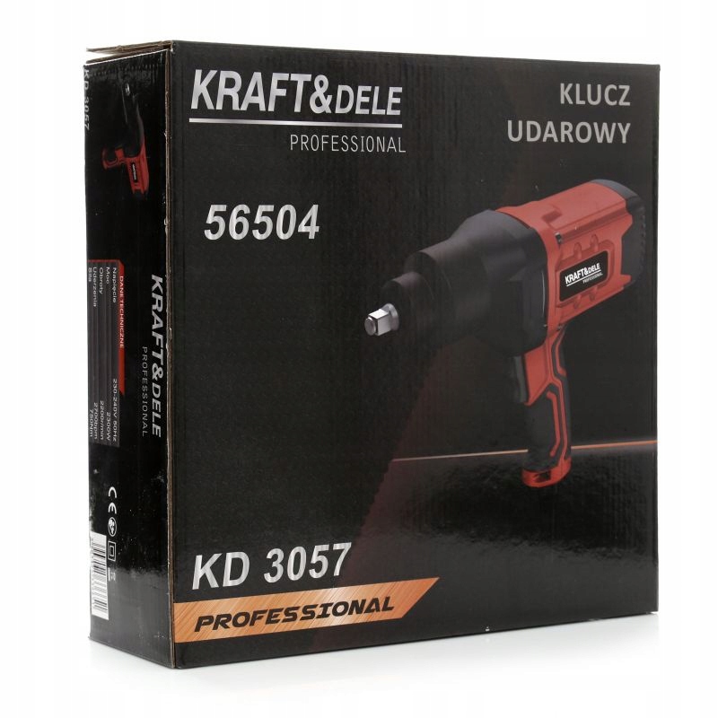 KLUCZ ELEKTRYCZNY UDAROWY 2300W 1/2" 750Nm KRAFT&DELE KD3057