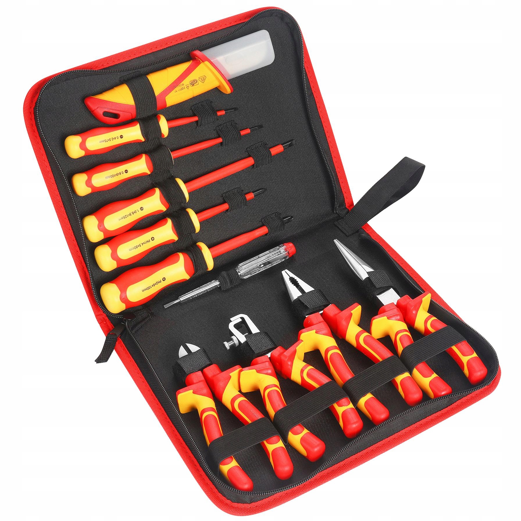 Zestaw Narzędzi Izolowanych Elektryka 11 Elementów do 1000V Kraft&Dele