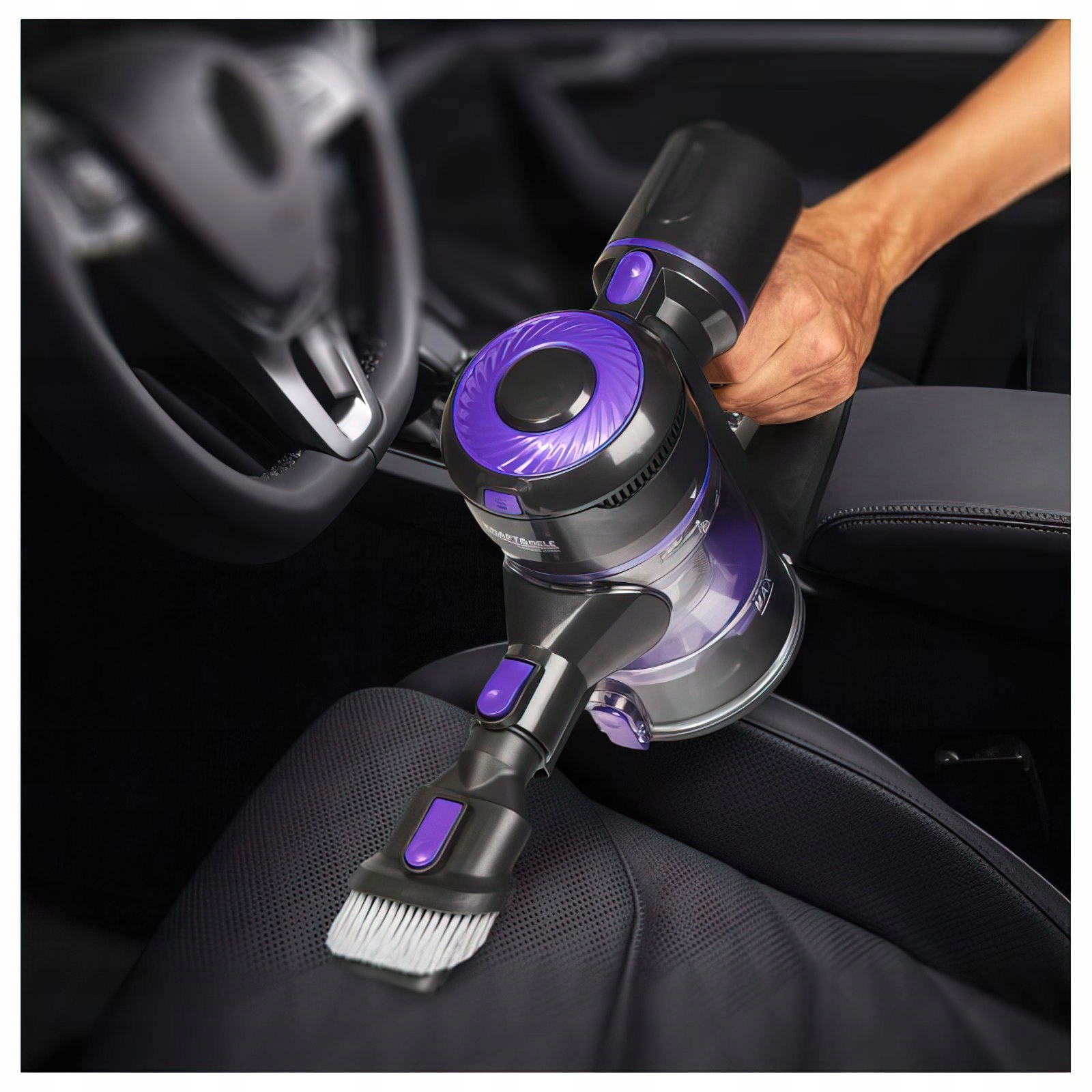 Bezprzewodowy Odkurzacz Pionowy LED 0,8L Fioletowy 2200mAh Kraft&Dele