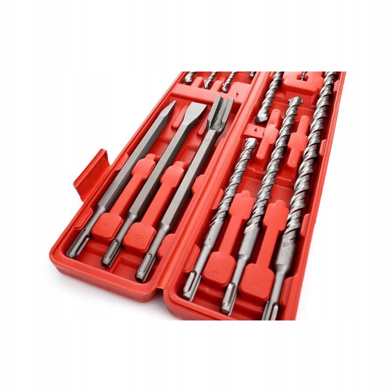 Zestaw 9 Wierteł S4 + 3 Dłuta SDS+ Kraft&Dele