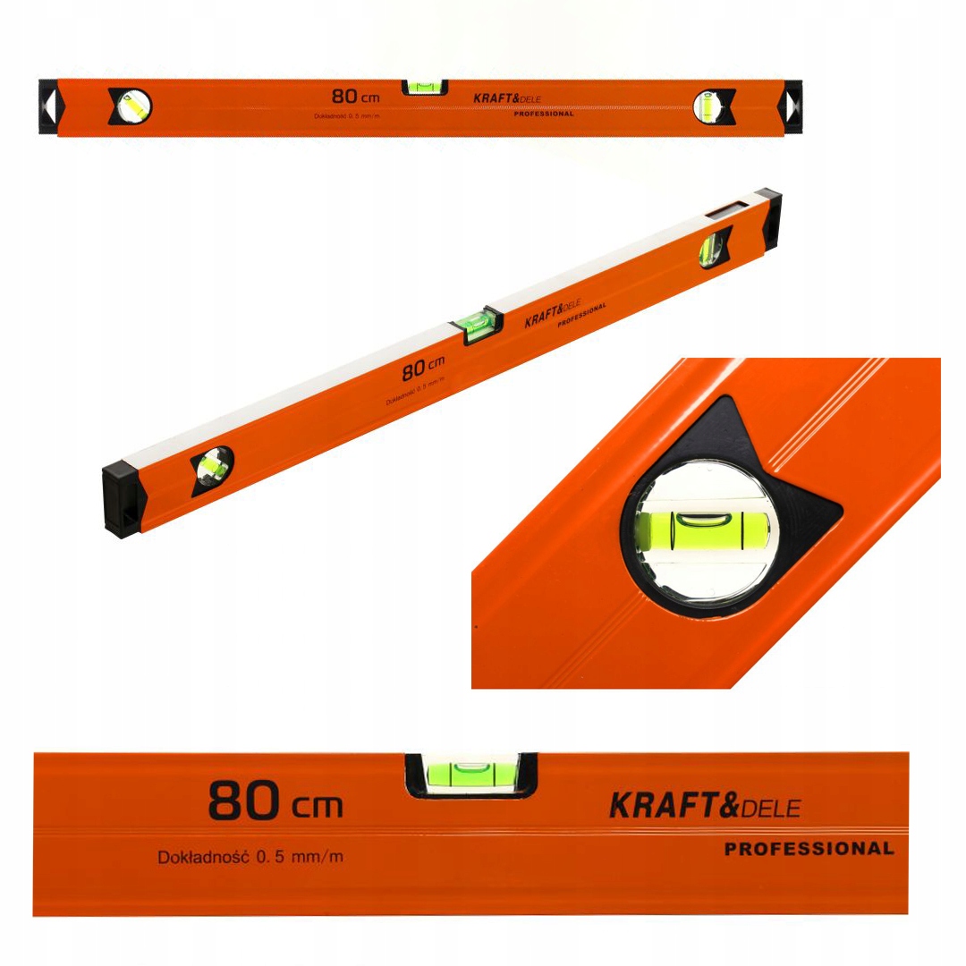 POZIOMICA ALUMINIOWA 0.8 m 80 cm KRAFT&DELE KD10312