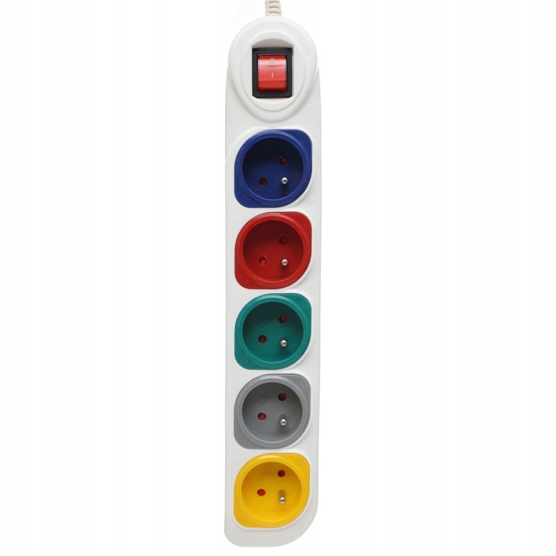 PRZEDŁUŻACZ 3M LISTWA 5 GNIAZD Z WŁĄCZNIKIEM