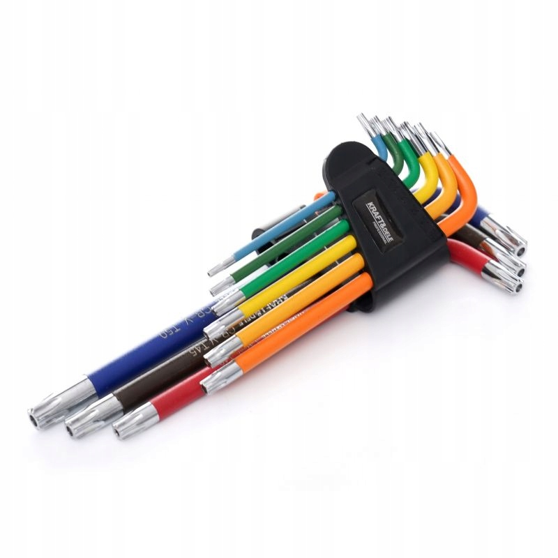 ZESTAW KOLOROWYCH IMBUSÓW TORX 9 EL. KRAFT&DELE