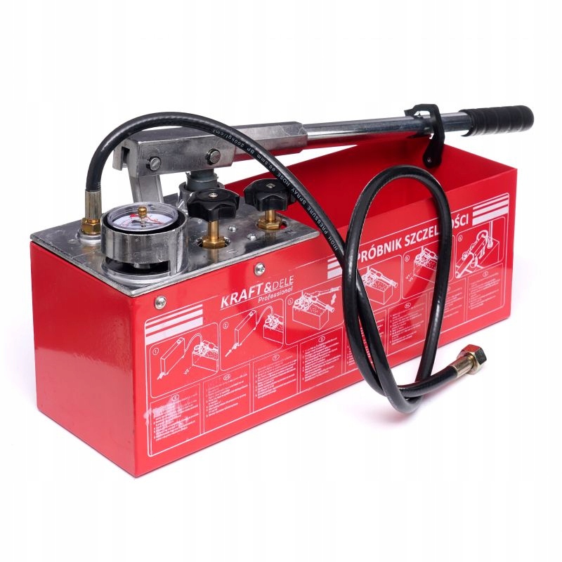 Pompa Kontrolna do Prób Ciśnieniowych 0-50kg / 45ml / 12L Kraft&Dele