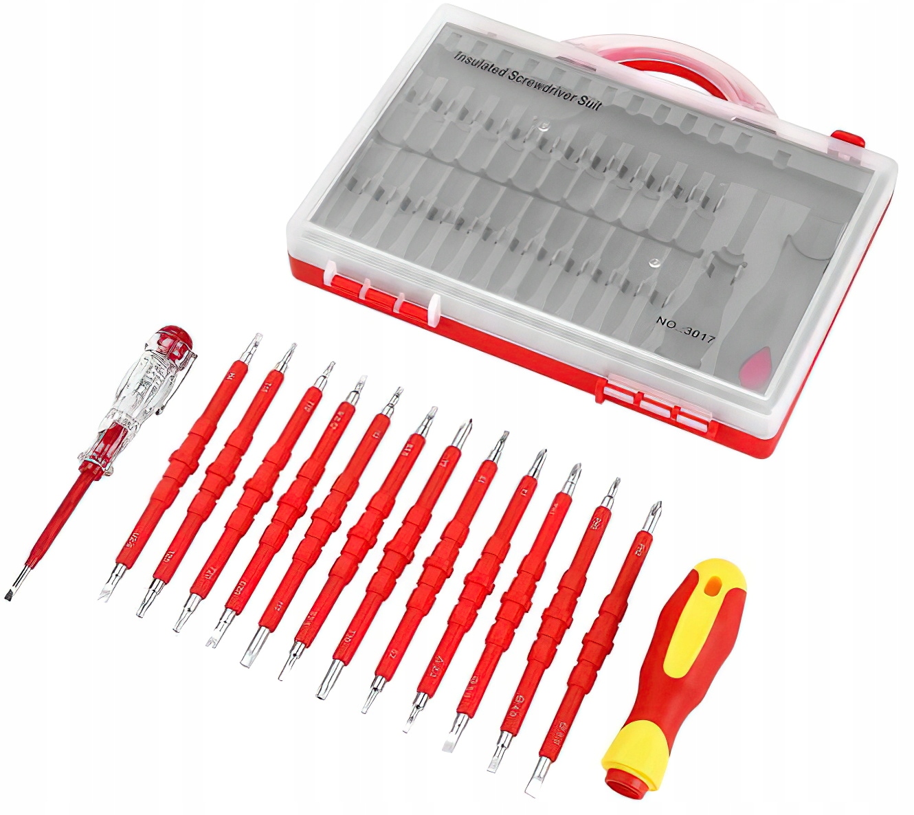 Zestaw Śrubokrętów Izolowanych Elektrycznych Dwustronny 14 Elem. Kraft&Dele