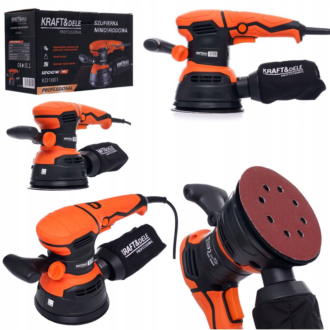 Szlifierka mimośrodowa Kraft&Dele kd1661 sieciowe 1200 W 230 V