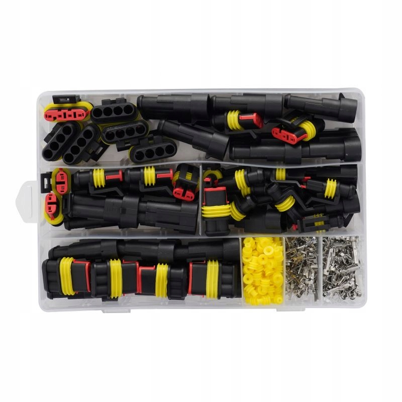 ZESTAW ZŁĄCZEK WTYCZEK KOSTEK HERMETYCZNYCH 352 ELEMENTY KRAFT&DELE