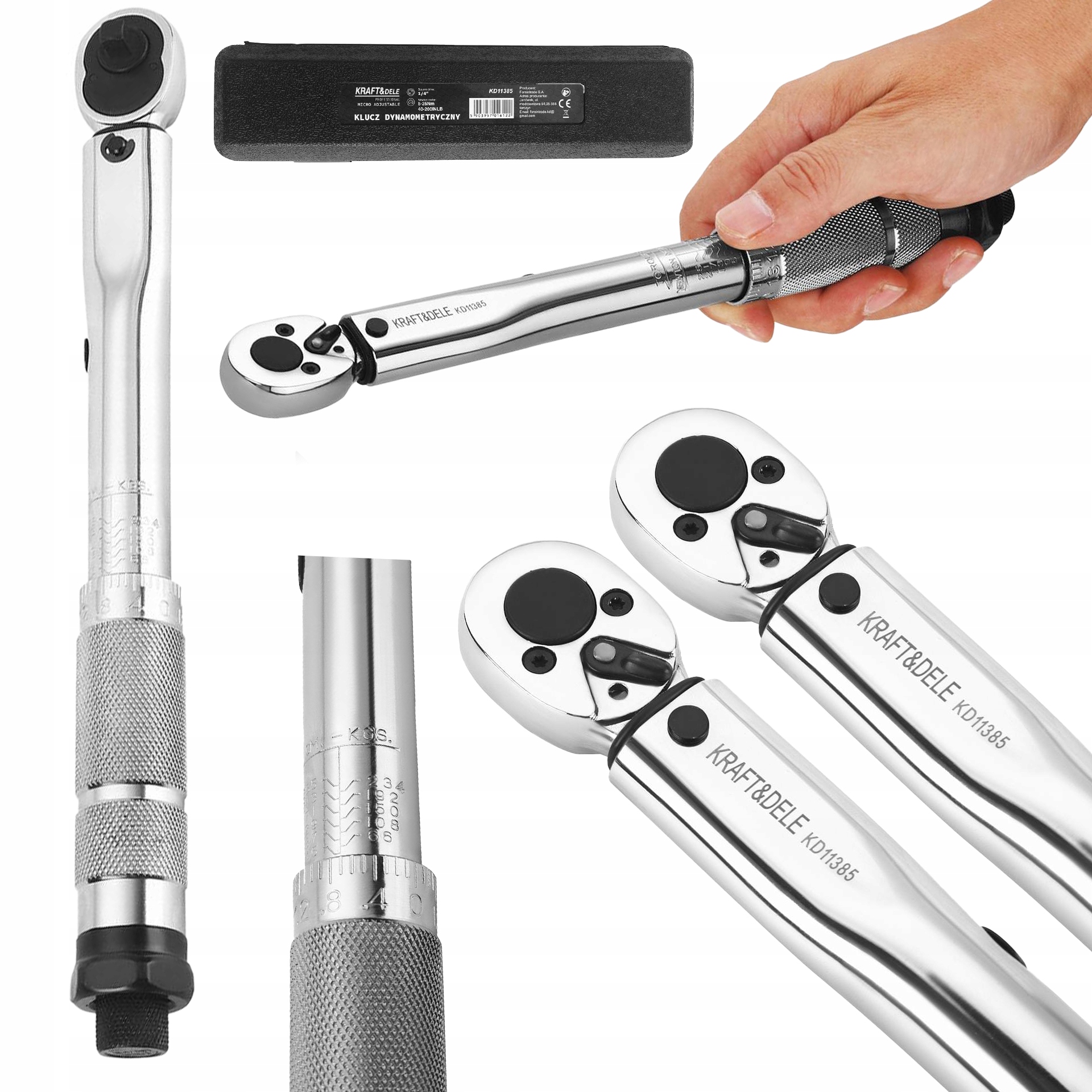 Klucz Dynamometryczny 1/4"" Cala 5-25Nm Kraft&Dele