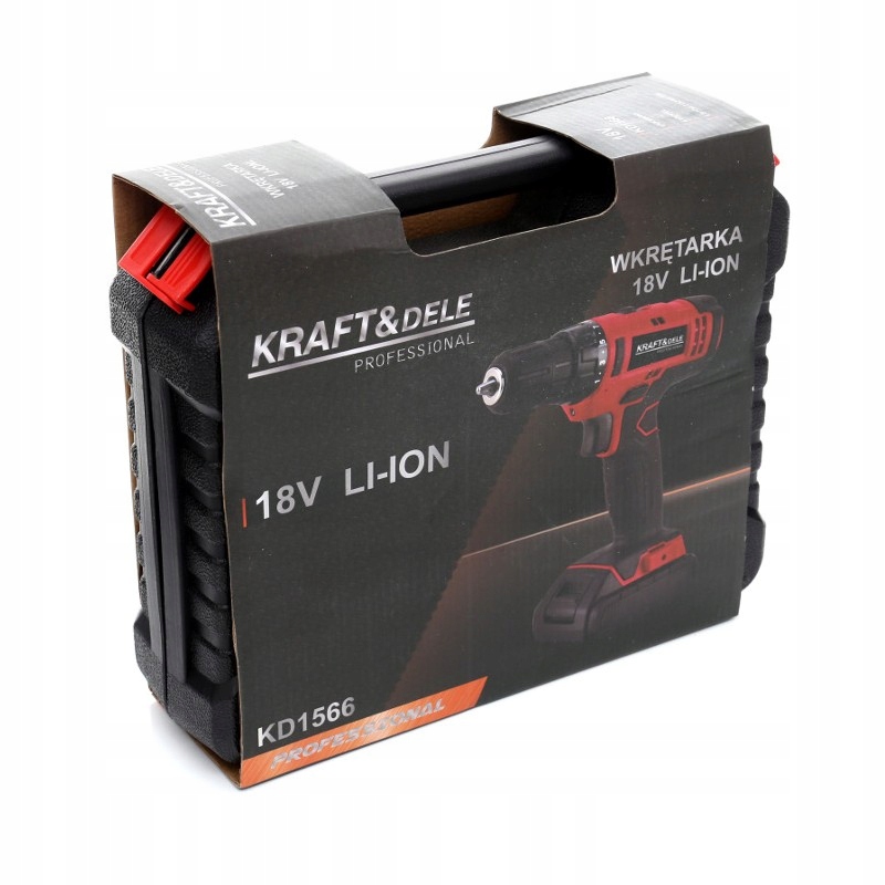 WIERTARKA WKRĘTARKA AKUMULATOROWA 18V 1300MAH LI-ION LED WALIZKA KD1566