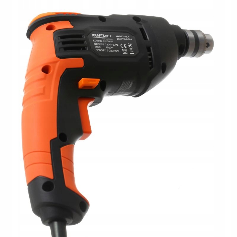 KRAFT WIERTARKA RĘCZNA 1500W 10MM REG PRĘDKOŚCI KD1698