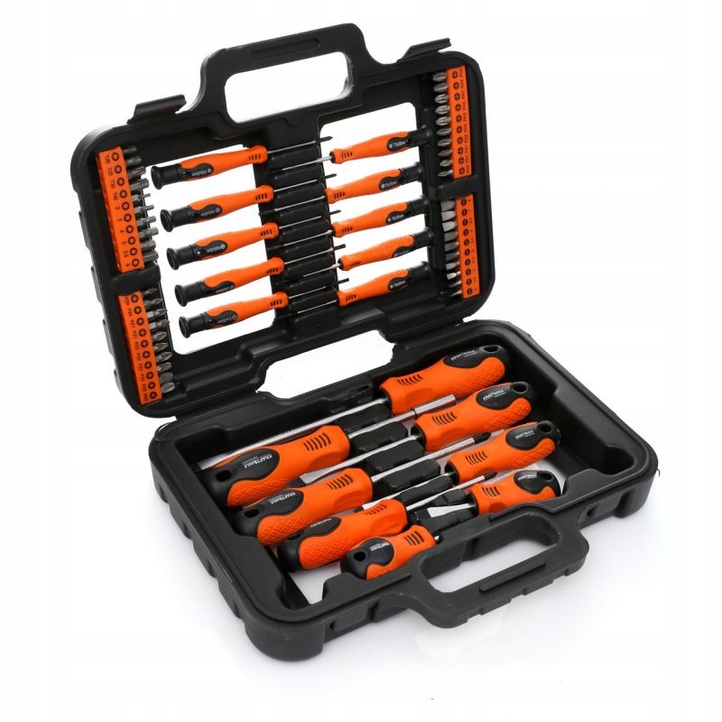 ZESTAW ŚRUBOKRĘTÓW I BITÓW 58 ELEMENTÓW WALIZKA KD10903
