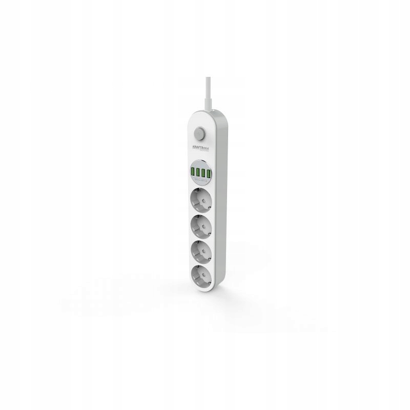 Przedłużacz 2m listwa 4xUSB + 4x230V z włącznikiem