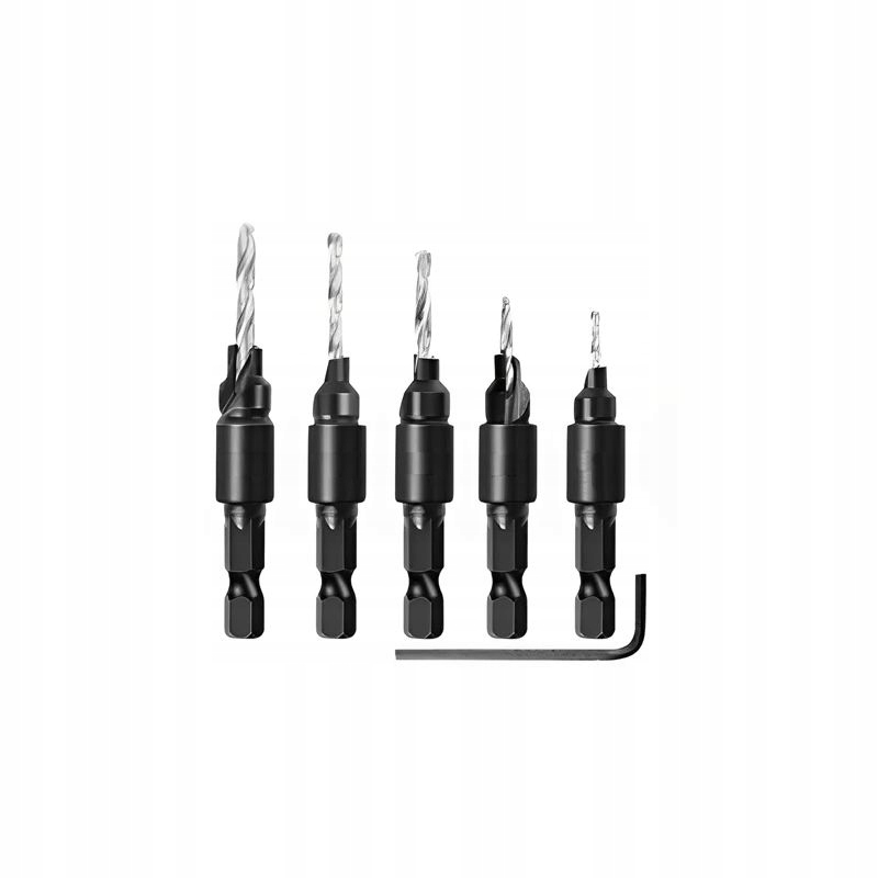 Zestaw Wierteł do Konfirmatów 5 elementów sztuk 5-12 mm