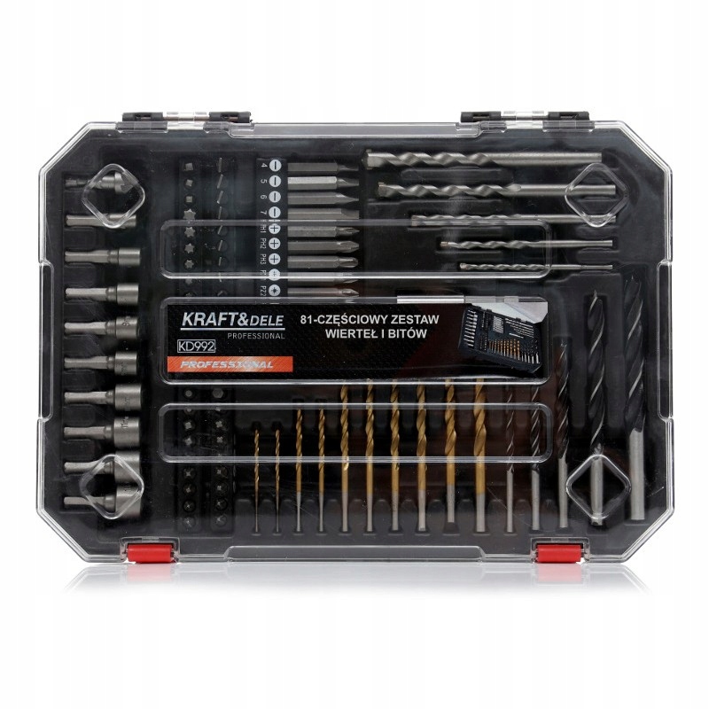 Zestaw Wierteł i Bitsów Kraft&Dele KD992 81 elementów Metalu Drewna Betonu
