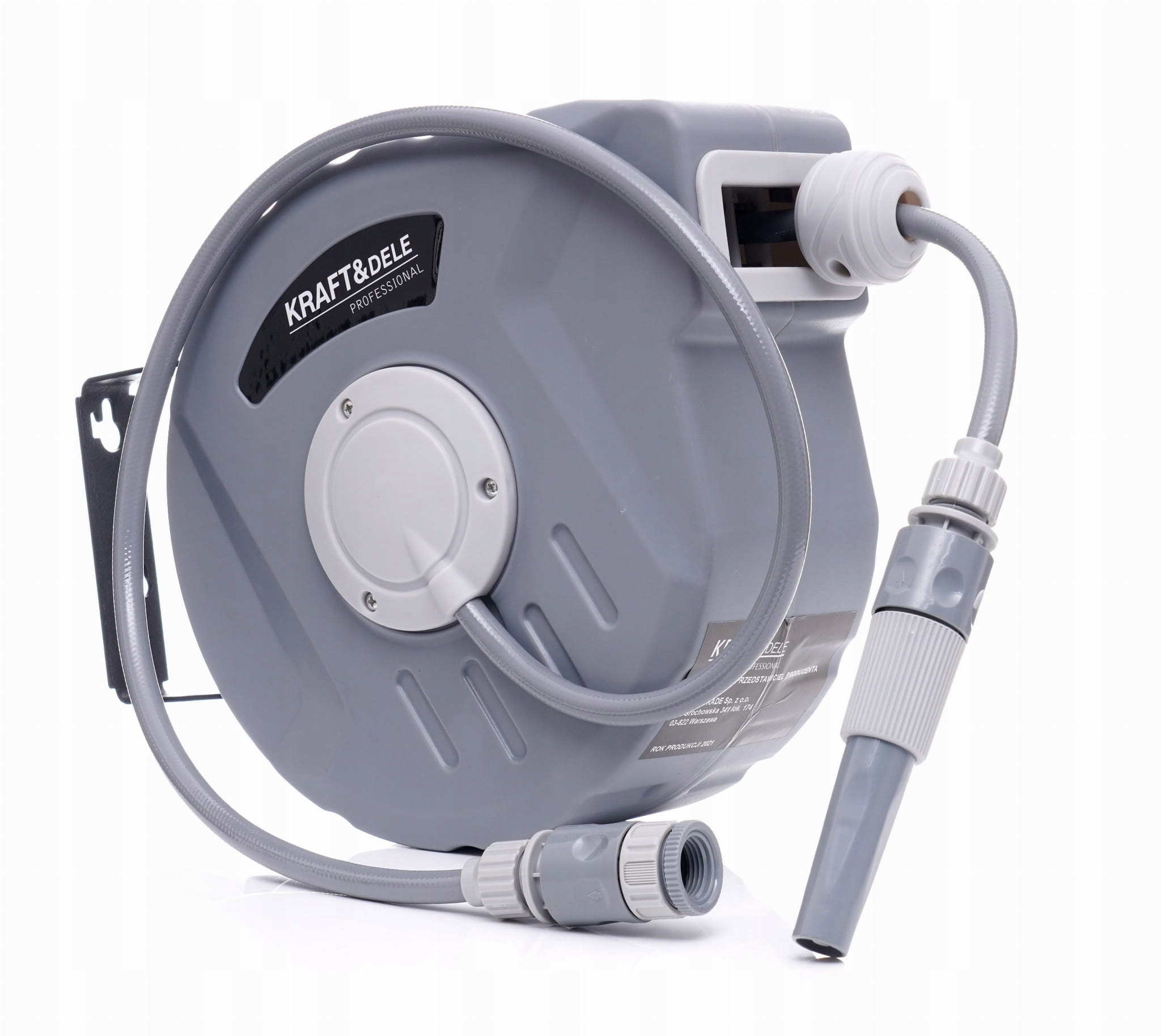 WĄŻ OGRODOWY ZWIJANY AUTOMATYCZNY BĘBEN PISTOLET ZRASZACZ 10m+1 KD2081