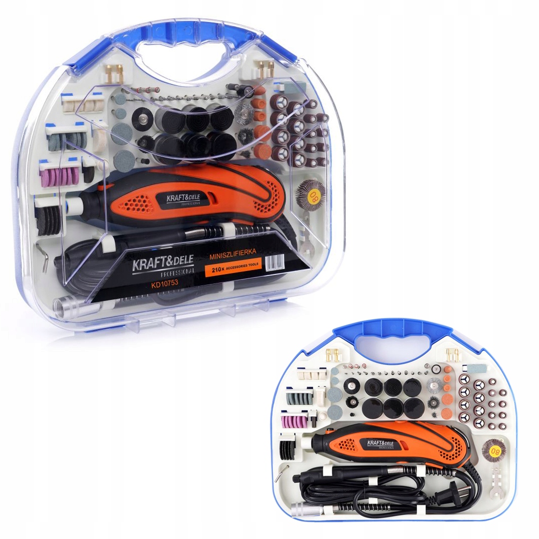 Mini Szlifierka Frezarka Wielofunkcyjna Kraft&Dele 230V 270W 210 Elementów