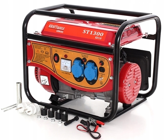 AGREGAT PRĄDOTWÓRCZY GENERATOR PRĄDU 1500W 2x230V 12V JEDNOFAZOWY PRZENOŚNY