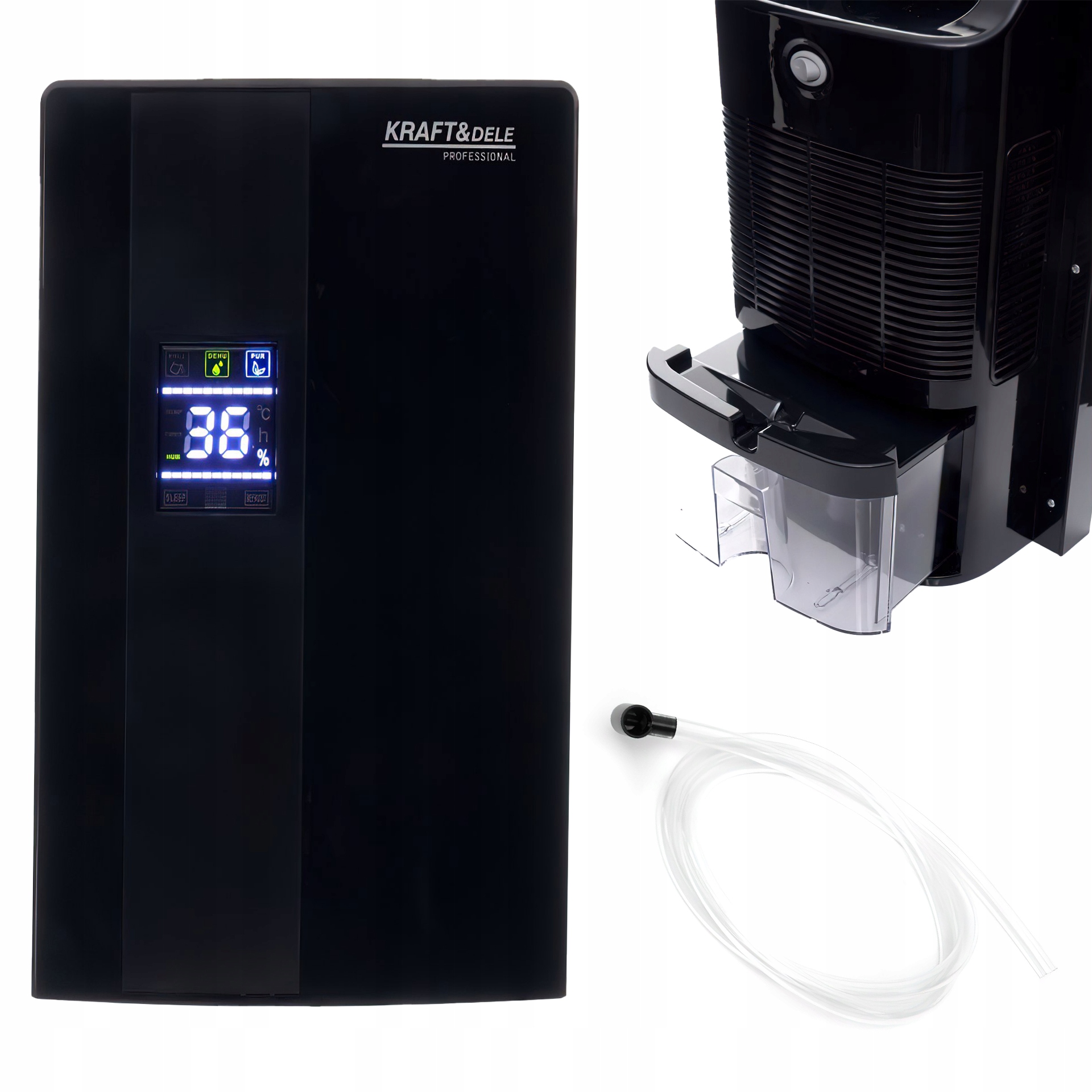 Osuszacz Powietrza Czarny 120W 2000ml 700ml/24h LCD Pilot Kraft&Dele