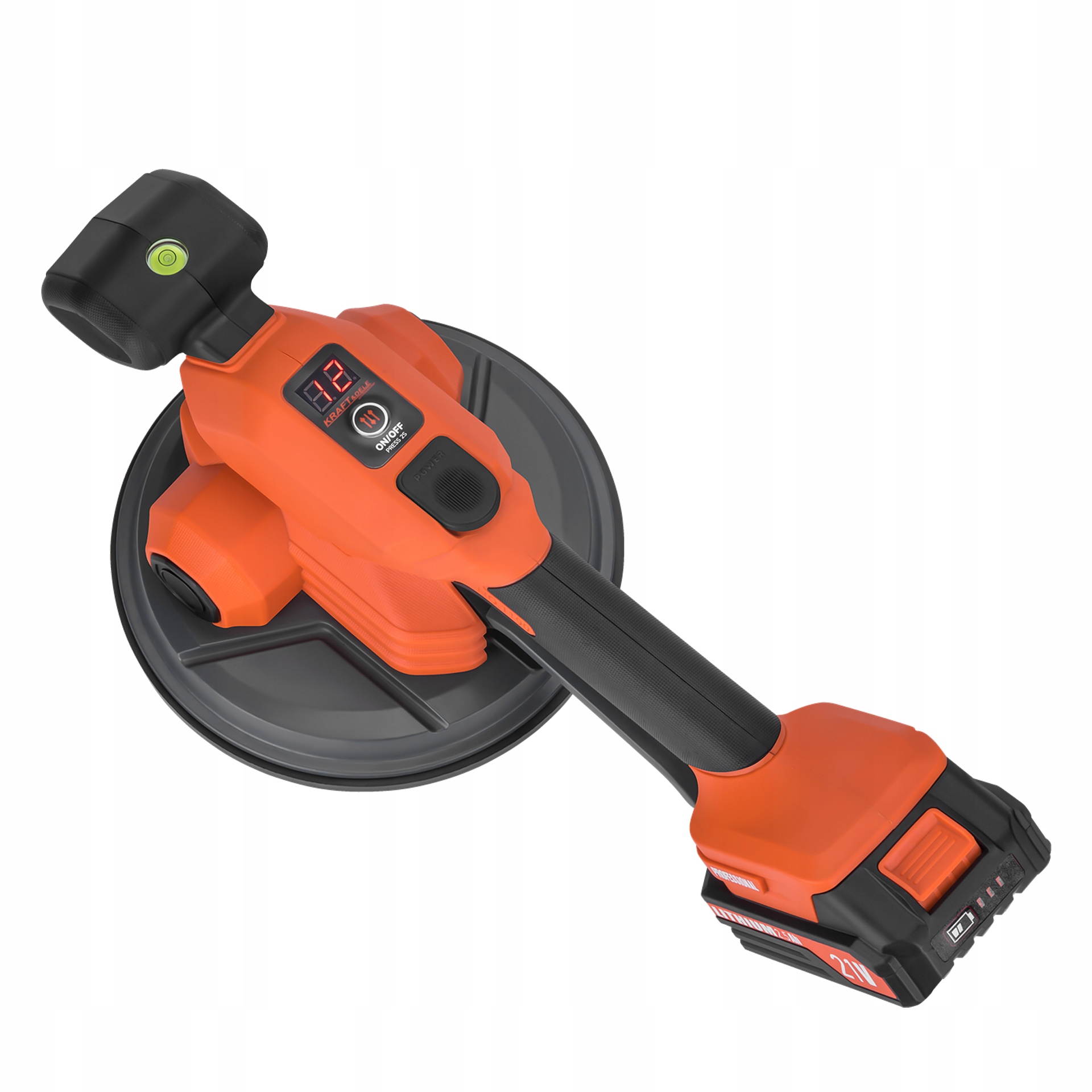 Akumulatorowa Przyssawka Wibracyjna 190 mm 21V 2,5Ah 2xAKU 80Kg Kraft&Dele