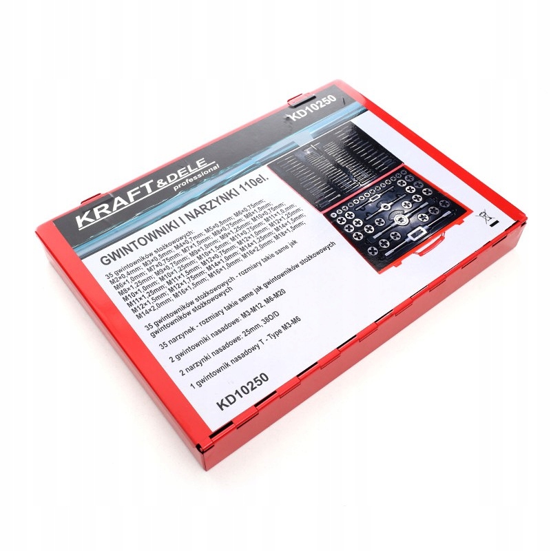 GWINTOWNIKI I NARZYNKI 110 ELEMENTÓW ZESTAW