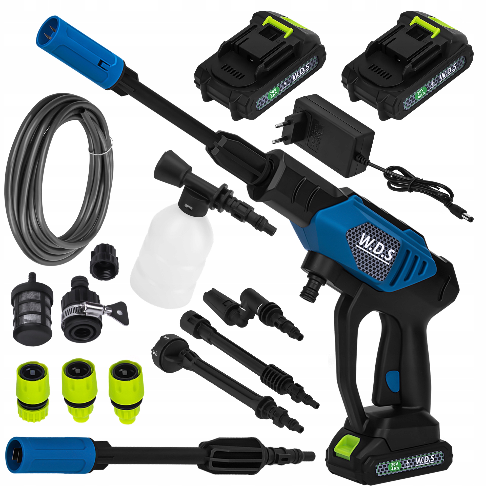 Myjka Ciśnieniowa Akumulatorowa 2x 20V/6Ah 60 bar 160 l/h W.D.S.