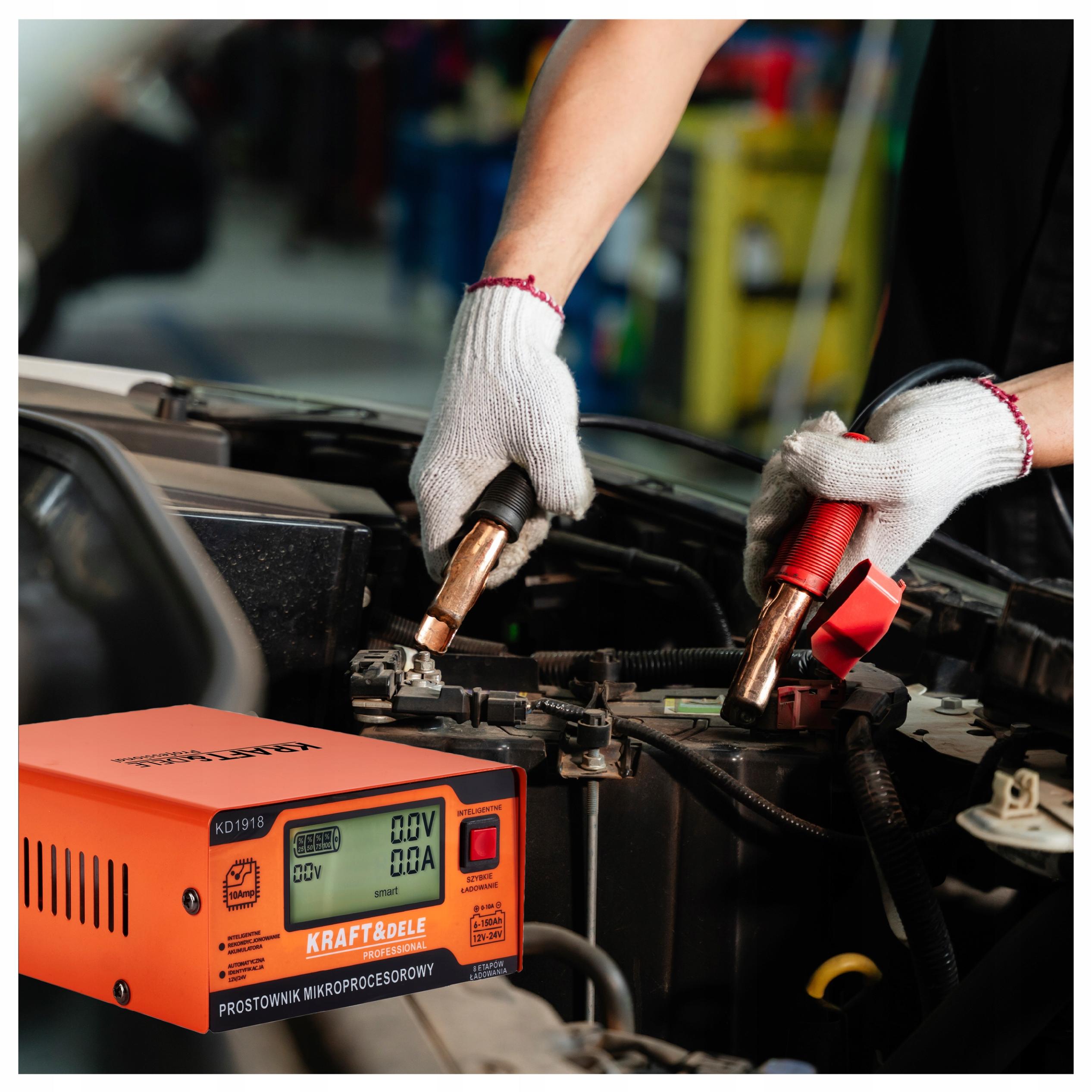 PROSTOWNIK MIKROPROCESOROWY AKUMULATOROWY ŁADOWARKA 10AMP 12/24V