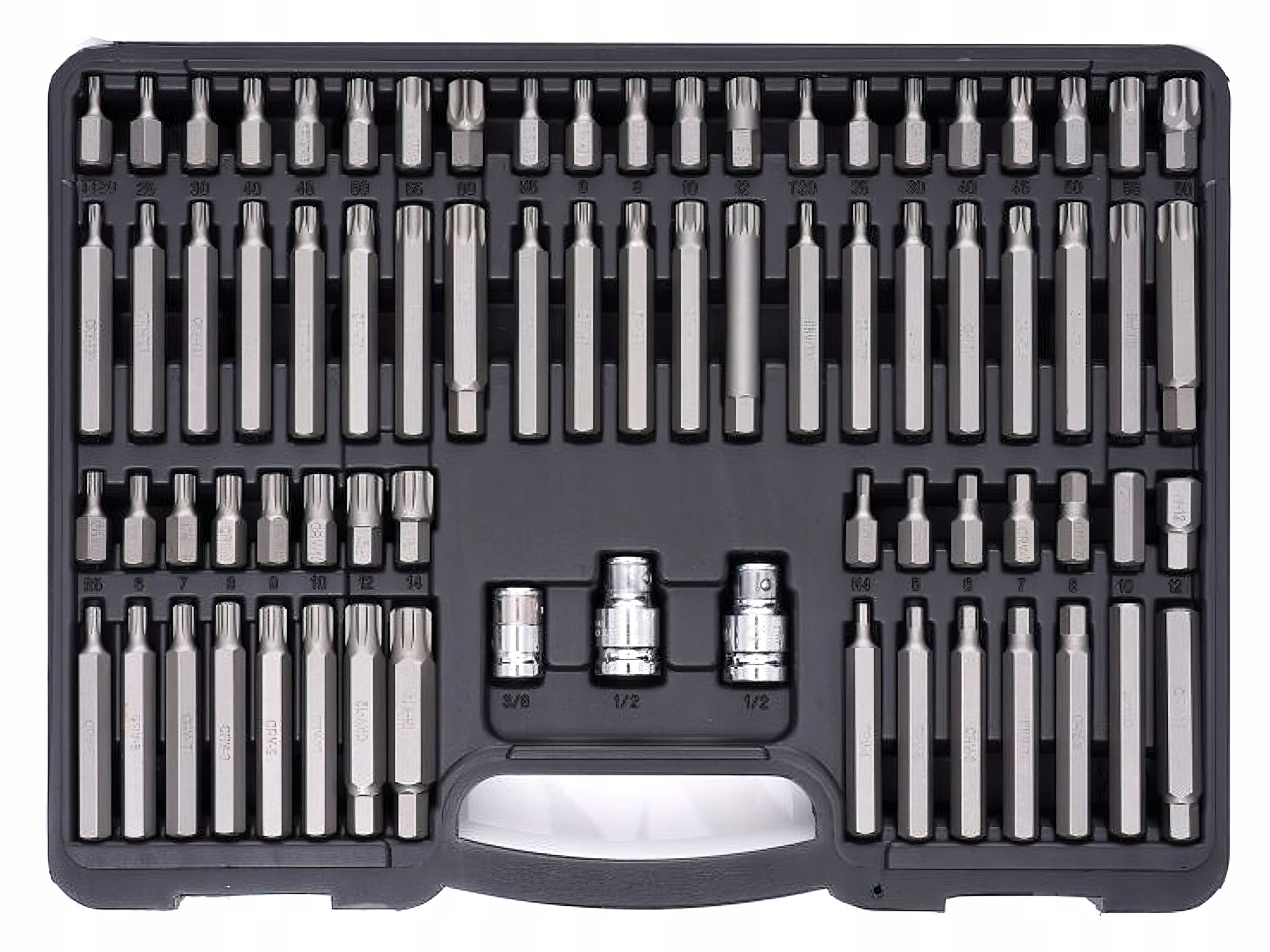 Zestaw Komplet Bitów Specjalnych RIBE TORX SPLINE 75 Elementów Kraft&Dele