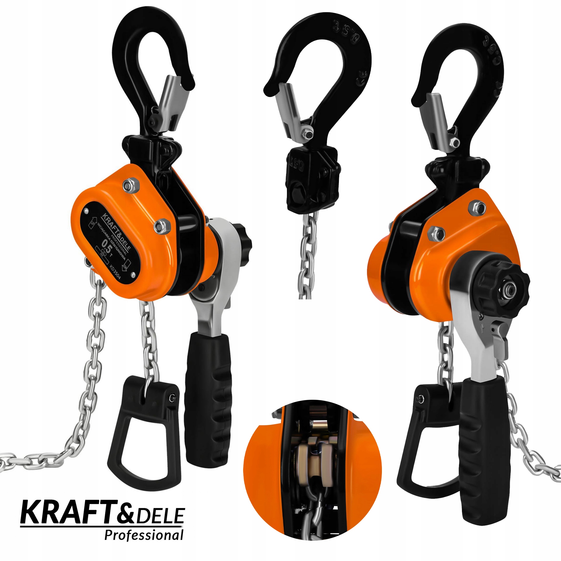 Ręczna Wciągarka Dźwigniowa 500 Kg 4m Kraft&Dele