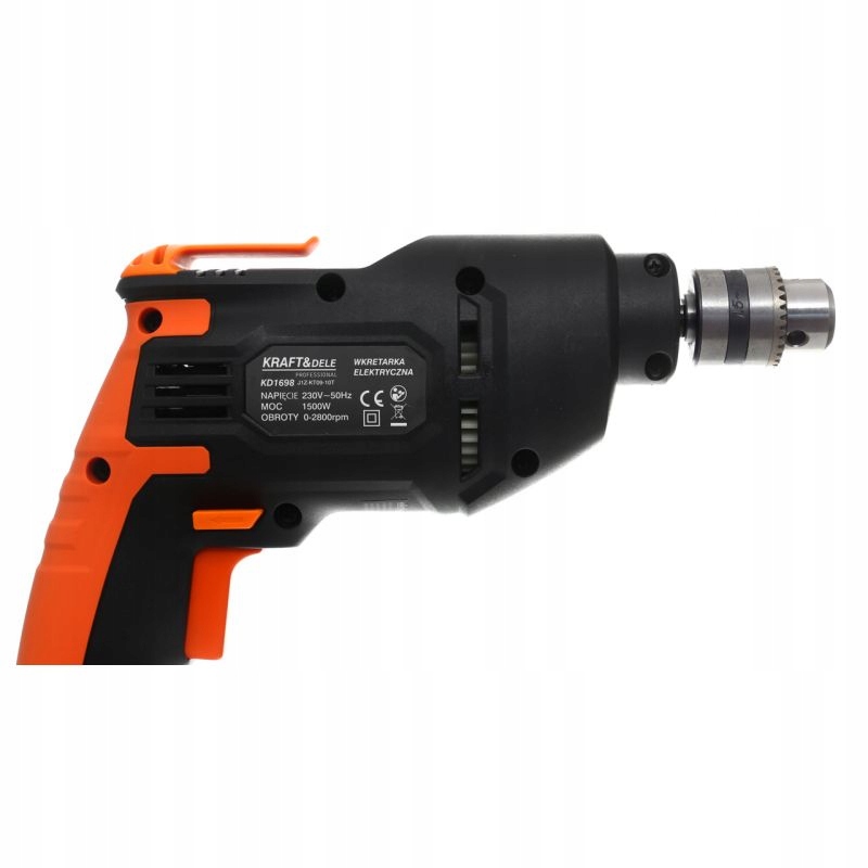 KRAFT WIERTARKA RĘCZNA 1500W 10MM REG PRĘDKOŚCI KD1698