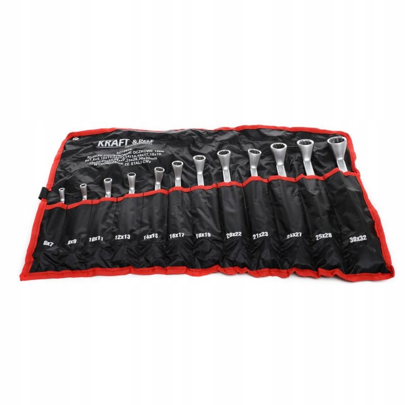 Zestaw Klucze 2 Stronne Oczkowe Kraft&Dele 12 Elementów
